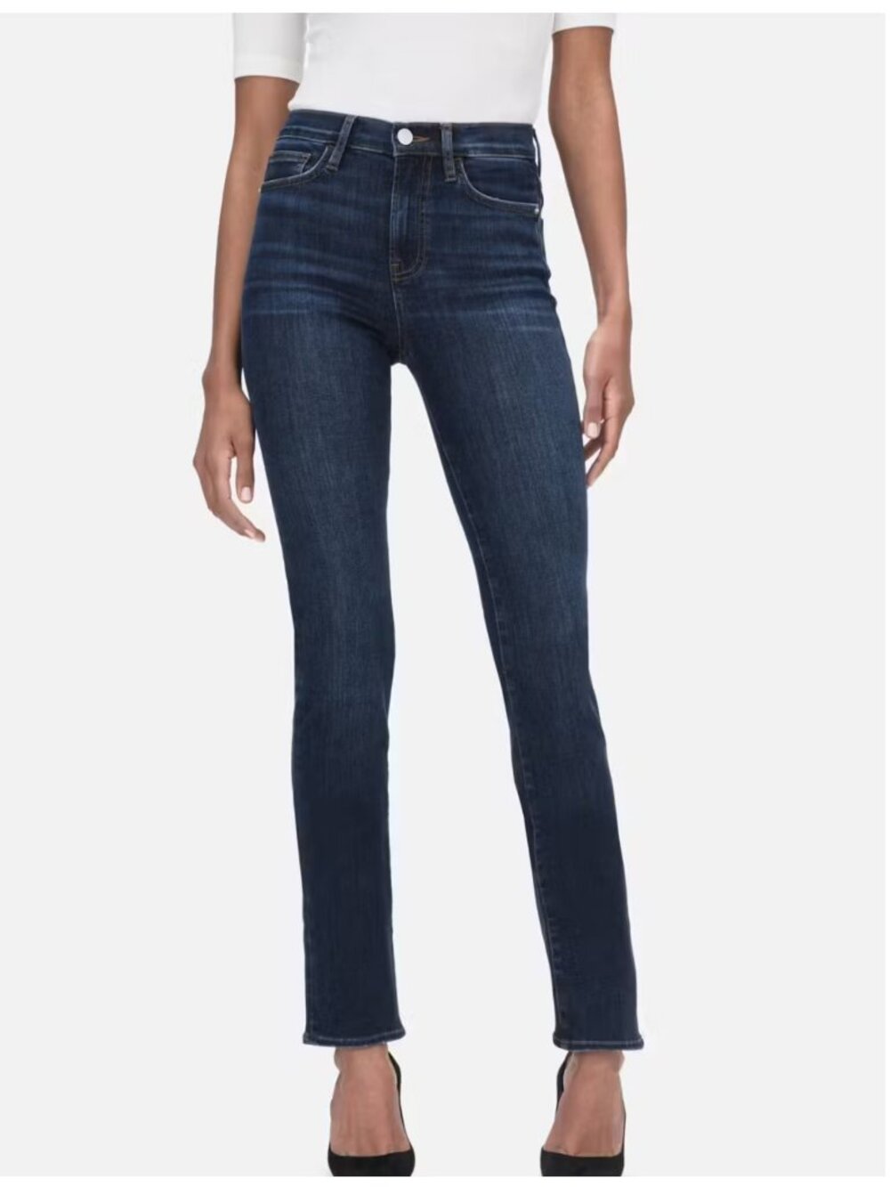 NEW Cond. Le High Straight 31" Long Majesty 25 Super Stretch High Rise Dark Wash